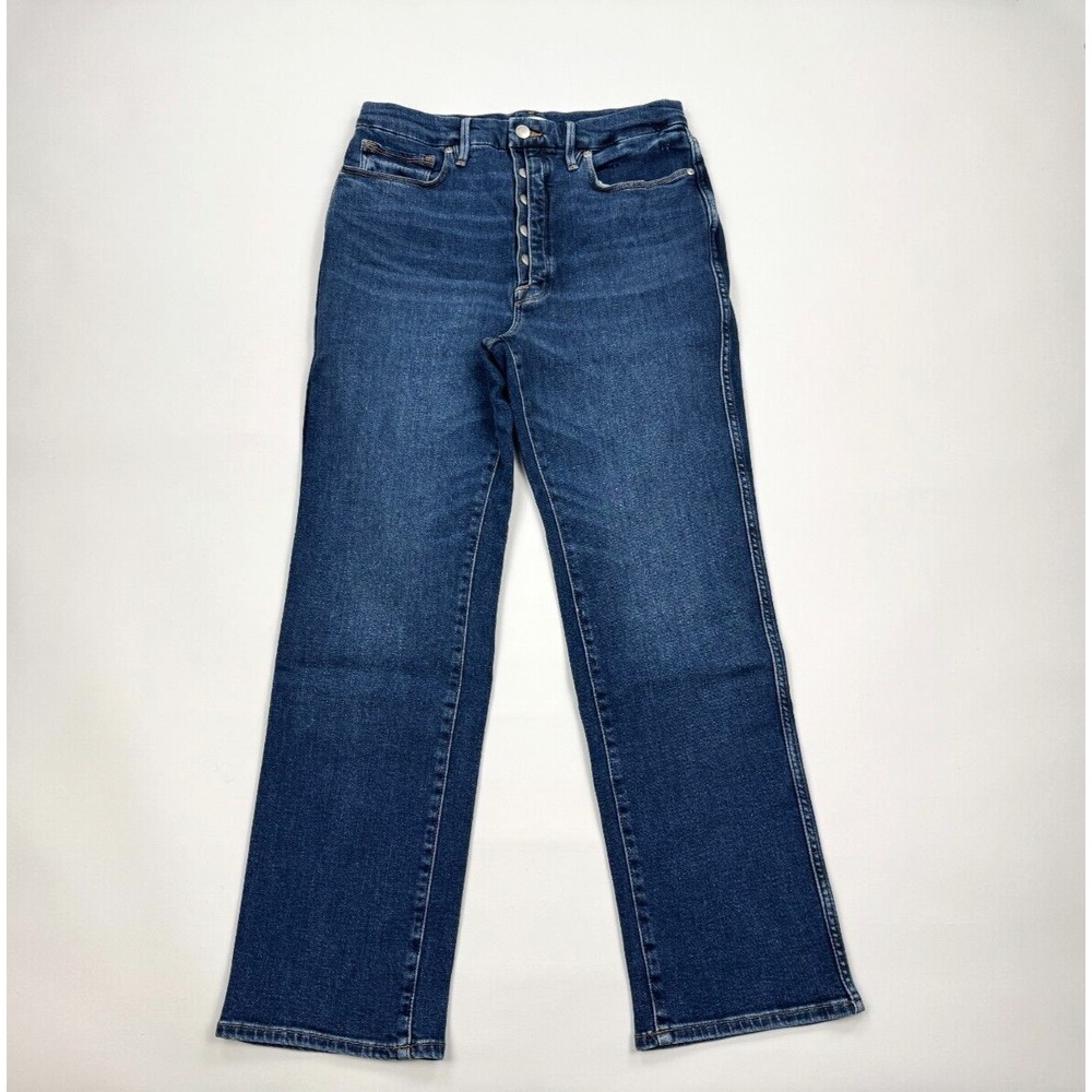 Good Amercan Good Curve Straight Leg Jeans Women 10 /30 Button Fly GCSTEB336T